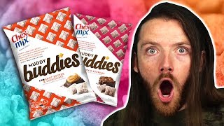 Irish People Try Chex Mix Muddy Buddies [upl. by Naenaj]