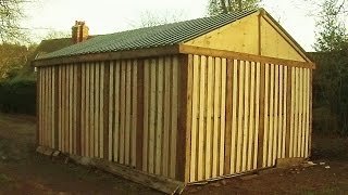 PALLET SHED HOW I BUILT IT Free or Cheap Shed from Recycled Pallets DIY Garage Storage part 2 [upl. by Phaih433]