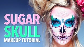 Santa Muerte Sugar skull makeup tutorial [upl. by Neerahs]