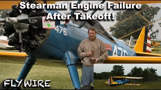 Stearman Engine Failure After Takeoff [upl. by Benedetta]