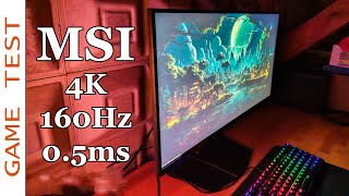 MSI 27 MPG 274URF QD Gamıng Review  4K 160Hz 05ms  Game Test [upl. by Yebot]