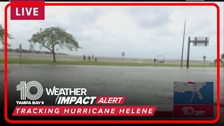 Bayshore Blvd in Tampa flooded ahead of Helene [upl. by Qidas389]