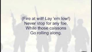 The Caisson Song Original US Army Song  Singalong with Lyrics [upl. by Brockie665]