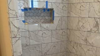 Preparing for Grout work cleaning on walk in shower [upl. by Theressa185]