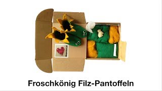 Filzen lernen  Bastelanleitung für Froschkönig Patschen aus Filzwolle 10 [upl. by Naugan]