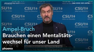 Markus Söder zum Ende der Ampelkoalition am 071124 [upl. by Moll727]