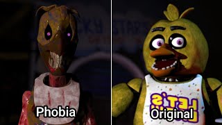 Phobia Animatronics Vs FNAF 1 [upl. by Sivrad612]