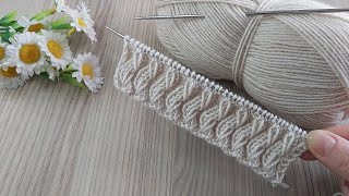 İki şiş kolay örgü yelek model anlatımı ✅Easy knitting crochet [upl. by Acinoj]