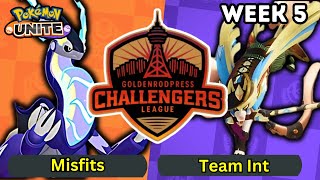 INSANE BACK AND FORTH  Goldenrod Challengers League Week 5 Misfits vs Team Int [upl. by Arriek]