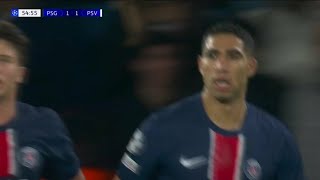 Achraf Hakimi GoalPSG vs PSV 11 All Goals and Extended Highlights [upl. by Aynotel]