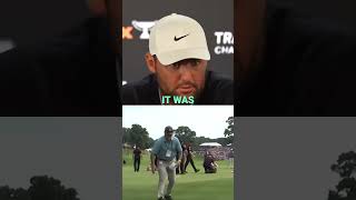 Scottie Scheffler on Protesters rushing the green at the Travelers Championship pga golfshorts [upl. by Waverley]