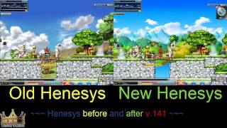 MapleStory New Henesys Before and After v141 Graphics [upl. by Ogram665]