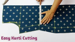 KurtiSuit Cutting and Stitching Step by StepEasy Kurti Cutting for Beginners with Very Useful Tips [upl. by Htennaj400]