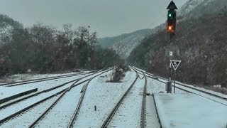 Führerstandsmitfahrt im Schnee von Kirn nach Gensingen  BR 628  DB Bundesbahn  Nr 12 [upl. by Enotna]