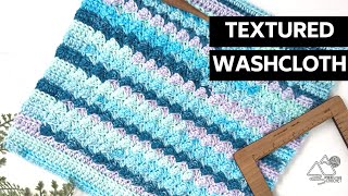 CROCHET Beautifully Textured Crochet Washcloth Pattern [upl. by Godliman]