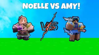 Noelle VS Axolotl Amy  Roblox Bedwars [upl. by Adekram]