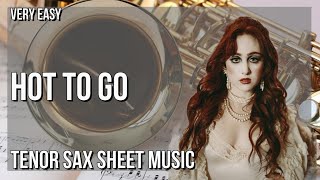 SUPER EASY Tenor Sax Sheet Music How to play HOT TO GO by Chappell Roan [upl. by Adey598]