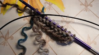 knitting beginner knitting another way to long tail cast on2 needle long tail cast onpt22🧶🌷 [upl. by Oenire]