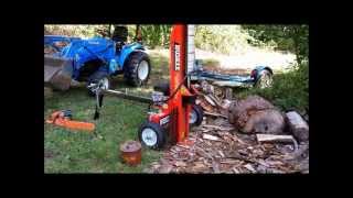 HUSKEE 22 TON LOG SPLITTER REVIEW [upl. by Kcirdez]