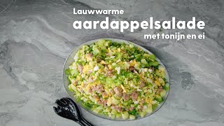 Aardappelsalade met ei en tonijn  Recept  Allerhande [upl. by Anelad]