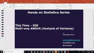 S26 Multi way ANOVA Analysis of Variance [upl. by Dorthy]