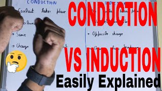 Conduction vs InductionDifference between conduction and inductionConduction and induction [upl. by Lenehc]