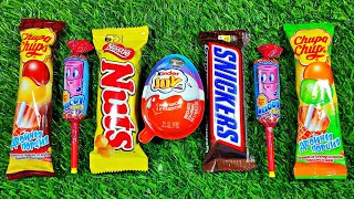 ASMR LOLLIPOP ICE CREAM Unpacking Kinder BIG Surprise eggs AND Lollipops Chocolate Sweets [upl. by Aldred]