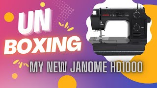 Unboxing JANOME HD 1000 with Manual Sewing Machine Demonstration [upl. by Beutler]