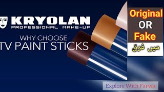 Fake Vs Original Kryolan Tv Paint Stick  How to Buy Base Stick [upl. by Eniawed948]