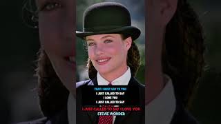 I Just Called To Say I Love You  Stevie Wonder music 80smusic karaoke lyrics song lyricvideo [upl. by Glyn]