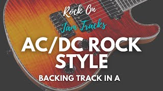 ACDC Rock Style Backing Track in A [upl. by Yraccaz]