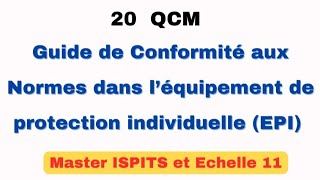 20QCM Sur Le Guide dIMANOR Léquipement De Protection IndividuelleMaster ISPITS Echelle 11Part2 [upl. by Heller]