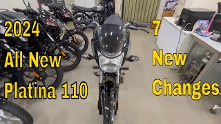 2024 New bajaj platina 110cc  7 new changes in 2024 bajaj platina 110cc review bajajplatina110 [upl. by Sorvats]