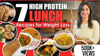 7 High Protein Veg LUNCH RECIPES for Weight Loss  By GunjanShouts [upl. by Nwahsud]