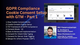 1 Cookie Consent Setup with Google Tag Manager  Part 1 [upl. by Winzler]