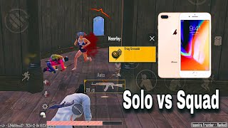 iphone 8 plus performance in 2024 😱 No Lag  Solo Vs Squads PUBG MOBILE [upl. by Ethelind838]