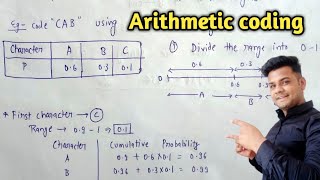 Arithmetic coding with example in digital image processing  Lec30 [upl. by Eitteb]