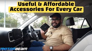 7 MUSTHAVE Accessories For Your Car  Useful amp Affordable  MotorBeam [upl. by Kcirded]