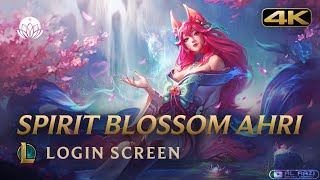 Spirit Blossom Ahri  Login Screen  League of Legends 4K 60fps Animated Splash Art [upl. by Demetra]