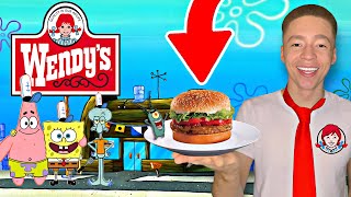 Trying Wendy’s KRABBY PATTY Meal SPONGEBOB [upl. by Ardel]