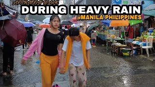 SUPER HEAVY RAIN WALK at BASECO COMPOUND MANILA PHILIPPINES 4K [upl. by Varhol365]