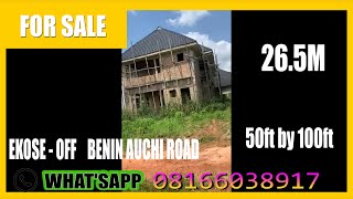 PROPERTY FOR SALE EKOSE OFF BENIN AUCHI ROAD BENIN CITY EDO STATE NIGERIA [upl. by Ennelram]