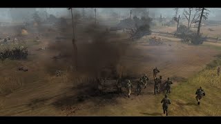 Fight for 1 in CoH2 ladder Pax USF vs Paula Wehr  with many aggressive plays [upl. by Ecirtal]