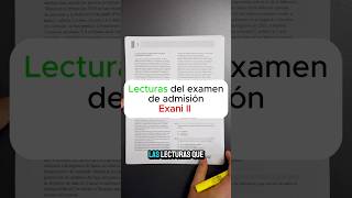 Comprensión lectora es la sección difícil de cualquier examen de admisión especialmente el Exani II [upl. by Oidiple2]