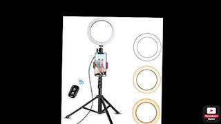 How to assemble install ring light on tripod stand with phone clip or holder [upl. by Nivlek835]