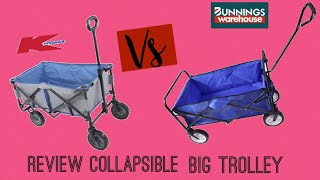 Comparing and Review Collapsible Big Trolley From Bunnings and Kmart [upl. by Zaragoza124]