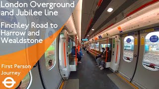 London Underground amp Overground First Person Journey  Finchley Road to Harrow amp Wealdstone [upl. by Gnuh]