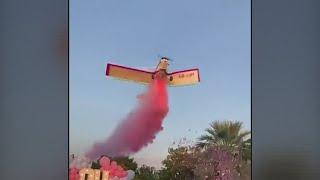 Pilot killed in plane crash during gender reveal event [upl. by Yartnod]