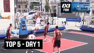 Top 5  Day 1  FIBA 3x3 Europe Cup Qualifier  Poitiers France [upl. by Teik]