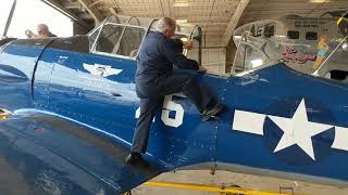 How to climb aboard a SNJ T6 Texan Warbird [upl. by Eahsan]